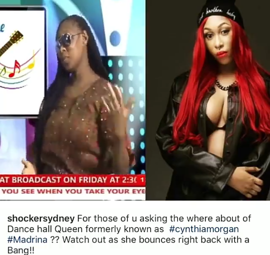Cynthia Morgan reveals reason for her absence