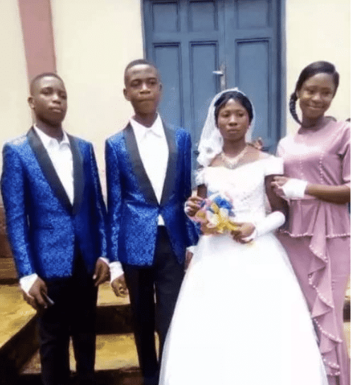 15 year old boy marries 22 year old girl in Abia State (Photos)