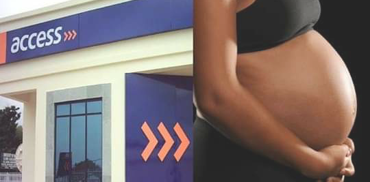 Pregnant access bank sacked worker faints