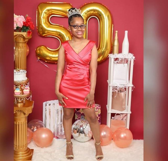 50 year old lady stuns with youthful look on her birthday