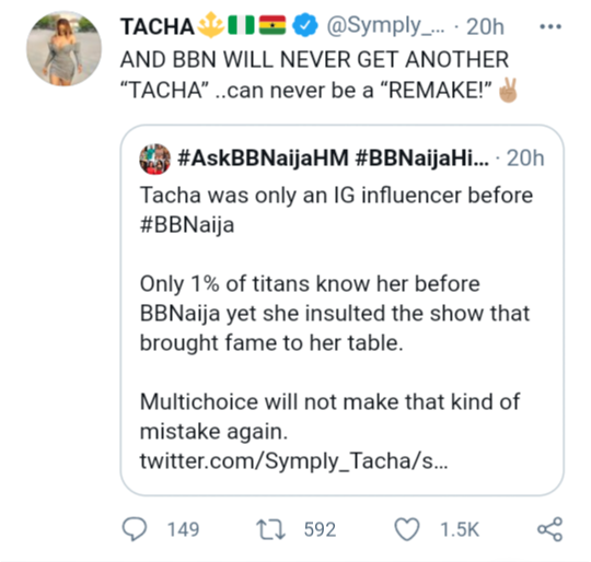 Tacha bbnaija 