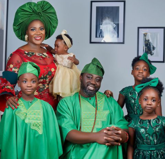 Mercy johnson and her family
