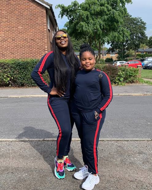 Bisola and daughter 