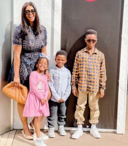 Anita Okoye and children