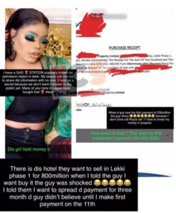 Bobrisky owns a gas station and hotel