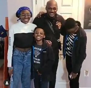 Tuface and children in london