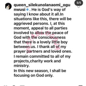 "I'm No Longer His Wife"- Prophetess Naomi Announces Her Separation From The Ooni Of Ife, Gives Various Reasons 