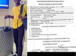 Sylvester Oromoni's Autopsy Result Released (Details)