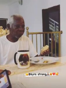 Genevieve Nnaji father at 86