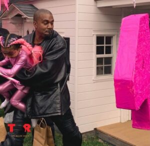 Kanye West At Daughter, Chicago's 4th Birthday Party After Blaming Kim For Not Giving Him Address For Her Birthday Party (VIDEO/Photos)