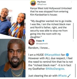 "My Godfather Is Wealthier Than You"- Dj Cuppy Tells Kanye West 