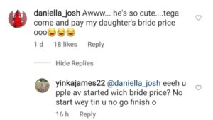 "Tega, Come & Pay My Daughter's Bride Price "- Fan Says As Tega Showcases How Loving Her Handsome Son Is