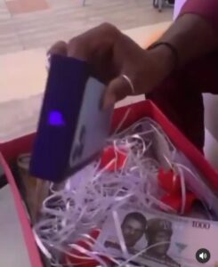 Months After Bbnaija, Emmanuel Umoh Recieves iPhone 13 & Other Cash Gifts From A Fan (VIDEO/Photos)
