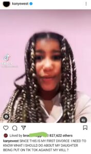 "You Are Causing Our Family Pa!n"- Kim Kardashian Claps Back At Kanye West Over Daughter, North Tiktok Video