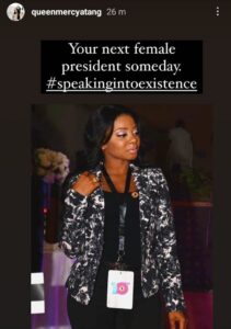 "Next Female President Of Nigeria "- Reality TV Star, Queen Mercy Atang Reveals Her Political Ambition