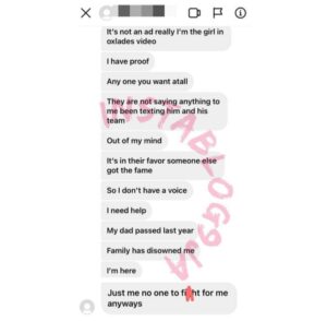 "My Family Has Disowned Me"- Lady In Oxlade's Leaked Tape Calls Him Out For Snubbing Her, Demands 11 Million Naira From Him
