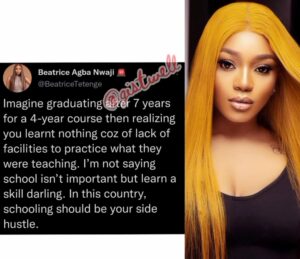 "Why Going To School In Nigeria Should Be A Side Hustle"- BBN Beatrice Explains 