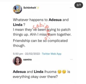"What Happened To Former Besties, Linda & Adesua Etomi "- Fans Wonder As They Fail To Celebrate Each Other For Months On Social Media 