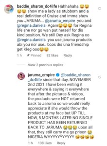 "Regina Has Refused To Return My Kayanmata Products "- Jaruma Reveals 