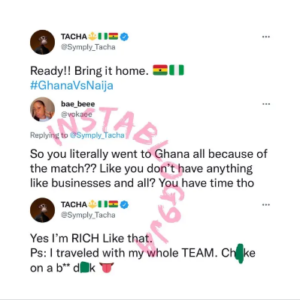 BBnaija’s Tacha clapped back at hater who called her jobless
