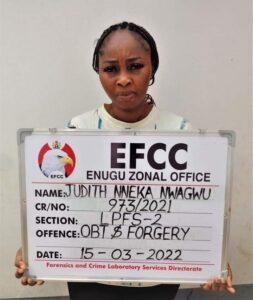 EFCC Arraigns Female Banker for N452m Scam in Onitsha