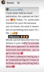 “It’s been a pleasure having you as an inspirational figure” - Fan celebrates Liquorose on her 27th birthday