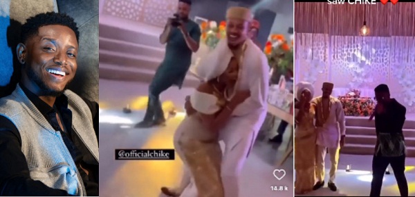 A video captured the moment Nigerian singer, Chike surprised a bride at her wedding and sang one of his songs. In the video, the bride could not contain her excitement as she repeatedly screamed because she was shocked when she saw the singer. This generated reactions from netizens. While some says she had a crush on Chike, some defended her, stating that the singer might be one of her favourite artists in Nigeria. See the video and few reactions below; mylagosdiary_: E be like say she get crush on Chike pass the husband 4funcomedian: Na from there you go dey go house with am…. And that Chike must collect Timipere03: For the people saying it’s embarrassing and forming woke, the husband knows she loves chike and his music, that was why he was invited, besides we all have a favourite musician Blacq_nelly: If my wife try this, she will follow Chike home thank God I’m a woman shaaaa Daezy_obi: Atleast she’s screaming and holding her husband tight and not holding Chike