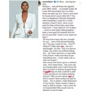 “Some family can be your worst enemy” - Annie Idibia and 2face reacts as the actress’ brother makes strong allegation against her