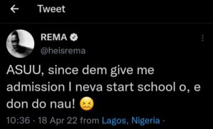 Singer, Rema & A Private University Rom@nce Each Other After He Cried Out Over ASUU Strike