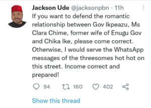 Actress, Chika Ike exposed for being in an entangled relationship with Abia State Governor