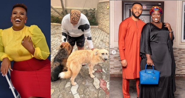 “All e eye Red once” – Comediain, Real Warri Pikin reveals her husband’s reaction after he saw her playing with her pet dogs (Photos)