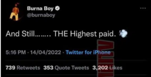 “Bitter Creature… Na Mouth you get” – Burna Boy mocked over subtle remark to Davido’s N2.5B land acquisition