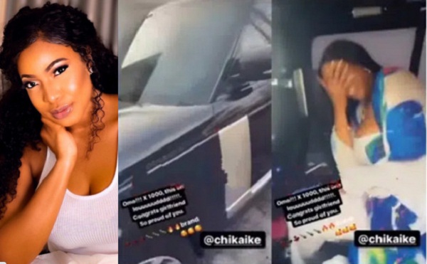 Congratulations in order as Actress, Chika Ike purchases a brand new Range Rover (Video)