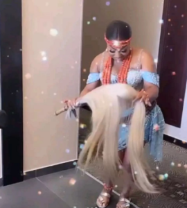 First photos and video from Nollywood actress, Rita Dominic’s traditional marriage