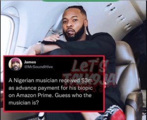 “He doesn’t make noise about his success, Nah we gats brag for am”-Fans react as Flavour allegedly receives $3million for his Biopic on Amazon Prime