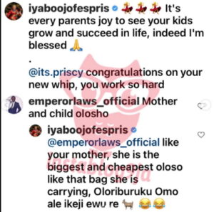 “Like your mother, but she’s the cheapest Olosho” -  Actress Iyabo Ojo slams man who called her and daughter prost!tutes
