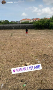 “To build my dream home” – Davido shows off large expanse of land in Banana Island he acquired (video)