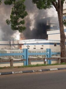 Fire guts Central Bank of Nigeria in Makurdi, Benue State (Detail)