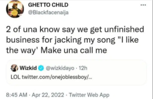 You people stole my song - Blackface calls out Wizkid and Banky W, orders them to call him