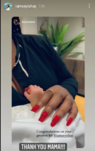Singer, Seyi Shay shares first glimpse of newborn daughter (Photos)