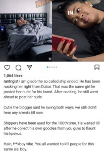 "He Has Been N@cking Her Right From Dubai"- Blogger Dr@gs BBN Emmanuel, As She Reveals His Alleged Girlfriend 