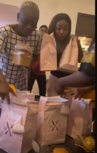 #BBNaija reunion: You can never catch Maria, liquorose doing this - fans reacts as Housemates scramble for food (Video)
