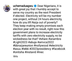 Actor, Uche Maduagwu dclares interest To run for President