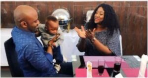 "He is romantic" - Actress, Judy Austin says after Yul Edochie carried their son (Video)