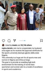"Baby number 2 on the way" – Congratulations in order as Regina Daniels flaunts baby bump