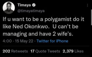 "You Can't Be Managing & Have Two Wives"- Timaya Sends A Subtle Stray Bu#llet To Someone 