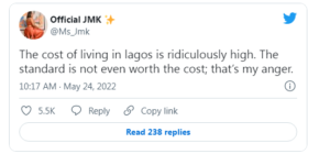 “Lagos Is Not For Everyone .Go To Your Father’s House” - Netizens Tackles Bbnaija's JMK After She Cried Out Over Cost Of Living In Lagos