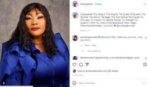 My First Lady, My Strength, My Support – Actor, Lucky Oparah Pens Romantic Message To Eucharia Anunobi On Her Birthday