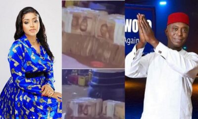 Regina Daniels Hails Husband, Ned Nwoko As He Gives Out N100,000 To 100 Of His Staff