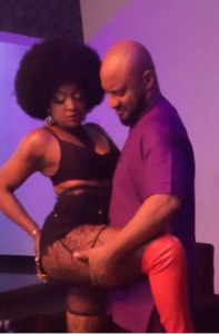 “Yul na national cake another wife loading” - Romantic scene of Lizzy Gold and Yul Edochie spark reactions (Video)